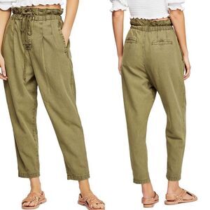 Free people margate pleated trouser pants ankle‎ length super high rise